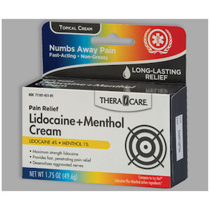 テンダーケア、バリアクリーム他 TheraCare Lidocaine + Menthol Pain Relieving Cream | Preferred Medical
